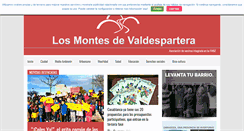 Desktop Screenshot of losmontesdevaldespartera.org